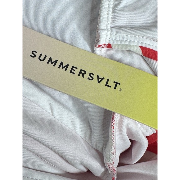 NWT Summersalt The Sea Breeze Cutout One-Piece Swimsuit Swim Red White Sz 2 - Picture 9 of 10